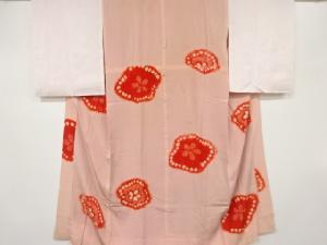 アンティーク　錦紗絞り花模様長襦袢